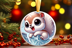 Round Christmass Ornament PNG Product Image 1