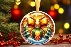 Round Christmas Ornament Sublimation|Clipart Product Image 2