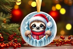Round Christmas Ornament Sublimation|Clipart Product Image 2