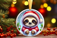 Round Christmass Ornament PNG Product Image 1