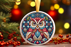Round Christmass Ornament PNG Product Image 1