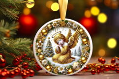 Round Christmass Ornament PNG Product Image 1