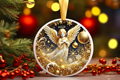 Round Christmass Ornament PNG Product Image 1