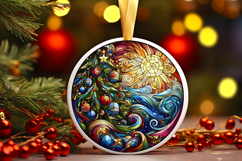 Round Christmass Ornament PNG Product Image 1