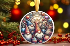 Round Christmas Ornament Sublimation|Clipart Product Image 1