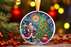 Round Christmass Ornament PNG Product Image 1
