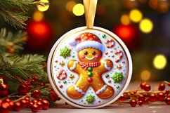 Round Christmas Ornament Sublimation|Clipart Product Image 1