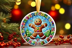 Round Christmas Ornament Sublimation|Clipart Product Image 2