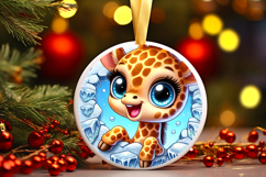 Round Christmass Ornament PNG Product Image 1