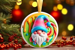 Round Christmas Ornament Sublimation|Clipart Product Image 2