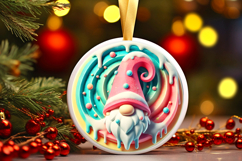 Round Christmass Ornament PNG Product Image 1