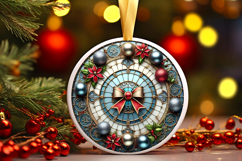Round Christmass Ornament PNG Product Image 1