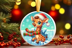 Round Christmas Ornament Sublimation|Clipart Product Image 1