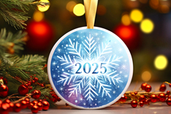 Round Christmass Ornament PNG Product Image 1