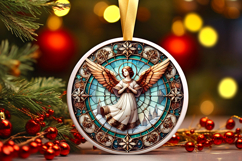 Round Christmass Ornament PNG Product Image 1