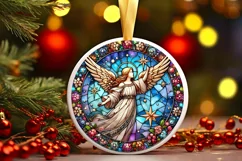 Round Christmas Ornament Sublimation|Clipart Product Image 2