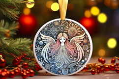 Round Christmass Ornament PNG Product Image 1