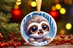 Round Christmas Ornament Sublimation|Clipart Product Image 1