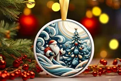 Round Christmas Ornament Sublimation|Clipart Product Image 1