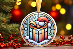Round Christmass Ornament PNG Product Image 1