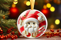 Round Christmass Ornament PNG Product Image 1