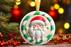 Round Christmass Ornament PNG Product Image 1