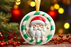 Round Christmas Ornament Sublimation|Clipart Product Image 2