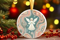 Round Christmas Ornament Sublimation|Clipart Product Image 2