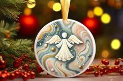Round Christmas Ornament Sublimation|Clipart Product Image 2