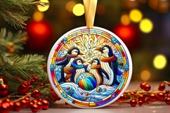 Round Christmas Ornament Sublimation|Clipart Product Image 1