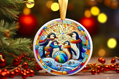 Round Christmass Ornament PNG Product Image 1