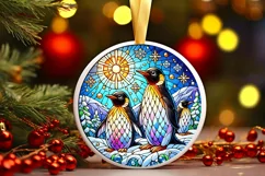 Round Christmas Ornament Sublimation|Clipart Product Image 1