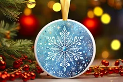 Round Christmas Ornament Sublimation|Clipart Product Image 1