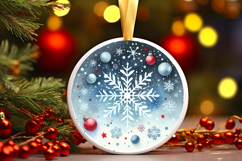 Round Christmass Ornament PNG Product Image 1