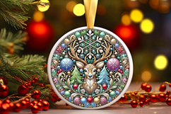 Round Christmass Ornament PNG Product Image 1