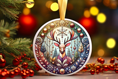 Round Christmass Ornament PNG Product Image 1