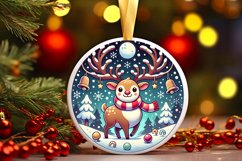 Round Christmas Ornament Sublimation|Clipart Product Image 2
