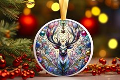 Round Christmas Ornament Sublimation|Clipart Product Image 1