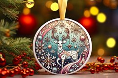 Round Christmas Ornament Sublimation|Clipart Product Image 1