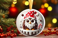 Round Christmas Ornament Sublimation|Clipart Product Image 2