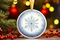 Round Christmas Ornament Sublimation|Clipart Product Image 1