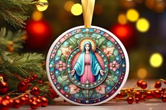 Round Christmas Ornament Sublimation|Clipart Product Image 1