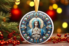 Round Christmas Ornament Sublimation|Clipart Product Image 1