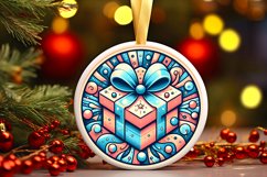 Round Christmas Ornament Sublimation|Clipart Product Image 1