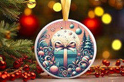 Round Christmas Ornament Sublimation|Clipart Product Image 1