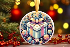 Round Christmas Ornament Sublimation|Clipart Product Image 1