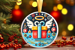 Round Christmass Ornament PNG Product Image 1