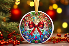 Round Christmass Ornament PNG Product Image 1