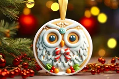 Round Christmas Ornament Sublimation|Clipart Product Image 2