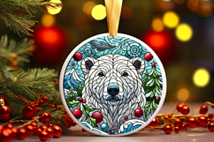 Round Christmass Ornament PNG Product Image 1